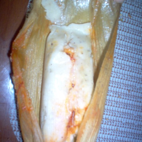 Uncooked tamal.